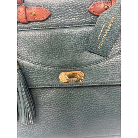 Isaac Mizrahi Emerald Green 100% Leather Handbag & Crossbody Bag - Picture 13 of 16